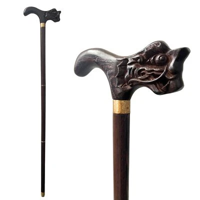 THY Collectibles Wooden Cane Detachable Walking Stick with Rubber Tip for Men...