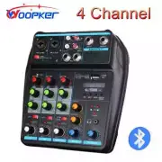 4 Channel Audio Sound Mixer Mixing Console Bluetooth 48V Phantom Power M
