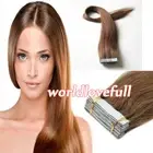 Premium Tape in Hair Extensions Invisible Glue Skin Weft Russian Remy Human Hair