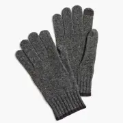 J. Crew Marled Tech-Friendly for Touch Screens Mens Gloves Wool/Nylon/Polyester