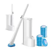 Toilet Brush Refill Head Disposable Sponge Long Handle Cleaning Scrubber Holder
