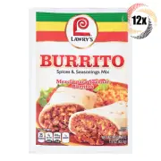 12x Packets Lawry's Burrito Flavor Spices & Seasoning Mix | No MSG | 1.50oz
