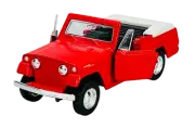 WELLY OLD TIMER 1967 JEEP JEEPSTER COMMANDO ROADSTER RED 1:34 NEW IN BOX MODEL