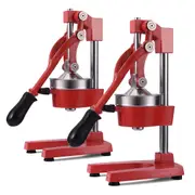 SOGA 2X Commercial Manual Juicer Hand Press Extractor Squeezer Orange Citrus Red