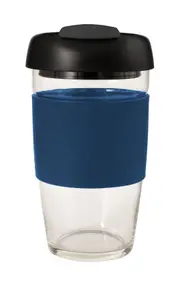 Glass Go Cup (Navy/ Black/Grey) - 473mL