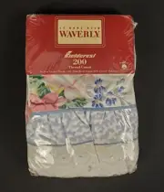 Vintage Fieldcrest Waverly 2 Standard Pillow Cases No Iron Percale Floral Ruffle