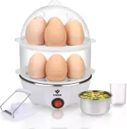 Electric Egg Cooker Boiler Maker Soft Medium or Hard Boil Two Layer
