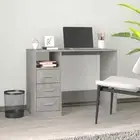 vidaXL Desk with Drawers Concrete Grey 102x50x76 cm Engineered Wood BMG