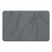 Hard Diatomite Bath Mat Stone Super Dry Anti-Slip Foot Shower Mats in Dark Grey