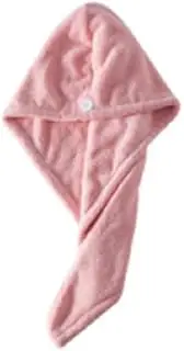 Hair Towel Wrap for Women and Men 2 Pack Bathroom Essential Accessories Quick Dry Hair Turban for Drying Curly, Long & Thick Hair (Pink, 25 * 65CM)