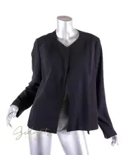NWT Eileen Fisher Size 14 Black Blazer Straight Jacket High Low