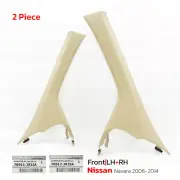 For Nissan Navara D40 Frontier 2006 - 14 Pair Garnish Interior A-Pillar Ivory