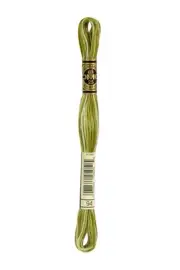 6-Strand Embroidery Cotton 8.7yd-Variegated Khaki Green