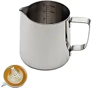 Aiwaiufu Milk Jug 350ml / 12 fl.oz, Milk Frothing Jug，Stainless Steel Milk Pitcher for Making Coffee Cappuccino (12 oz/350 ml)