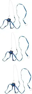 BESPORTBLE 3pcs Pet Harness Faux Leash Belt Reptile Training Leash Pet Safety Blue Pet Leash Sling Leashes Crawl Animal Leashes Adjustable Straps Pet Training Leash Reptile Leash Pet Stuff