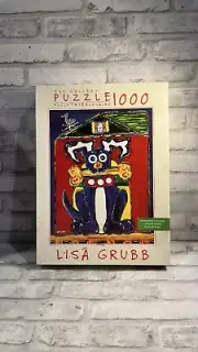 Lisa Grubb Happy Dog 1998 The Gallery Series sealed 1000 piece puzzle NEW IN BOX