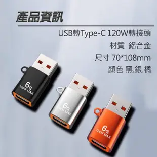 【DoLiYa】USB轉Type-C 120W轉接頭(傳輸器/充電器 OTG功能)