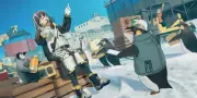 Anime magallan arknights penguins arduino boxes Custom Gaming Mat Desk