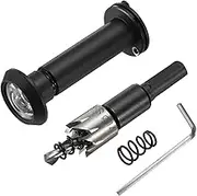uxcell 9/16" Door Viewer Peephole, Copper Privacy Door Viewer with Privacy Cover, 180-Degree Fits 2-3/16" to 3-3/4" Door with 14mm/0.55" Drill Bit for Security, Black