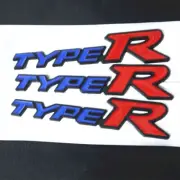 3x Black Matte Blue Red TYPE-R Metal Sticker Emblem Decal Badge Turbo Engine AWD (for: Renault)