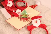 在飛比找Yahoo!奇摩拍賣優惠-【蜜糖女孩】 聖誕節系列-滿滿禮物聖誕樹 立體手工 手作卡片