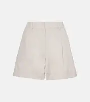 ['S Max Mara] 'S Max Mara Ubino cotton poplin Bermuda shorts UK 12 beige
