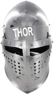 Chrome Bassinet Helmet Armor Steel Medieval Knight Christmas Helmet replica new