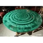 48" Malachite Stone Center Sofa Side Coffee Table Top Hotel Desk Living Room Dec