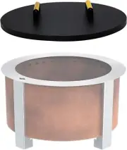 22.5" Firepit Lid - Compatible for 22.1 Smokeless Fire Pit with Wooden Handles