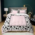 Cow Stripe Girls Duvet Cover Doona Cover Double Queen Bedding Set Quilt Cover