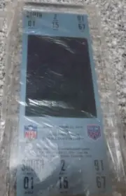 Super Bowl XXV Replica TICKET in lucite paperweight