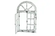 Rustic White Scarlett Window Mirror
