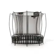 VULY Thunder 2 Pro Medium 12ft Springless Trampoline with Enclosure - Round Kids Trampolines Bundle With Basketball Hoop