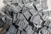 15 Lego Light Bluish Gray, Plate, Modified 2 x 2 with Vents inv 295