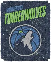 Timberwolves OFFICIAL NBA "Headliner" Woven Jacquard Throw Blanket