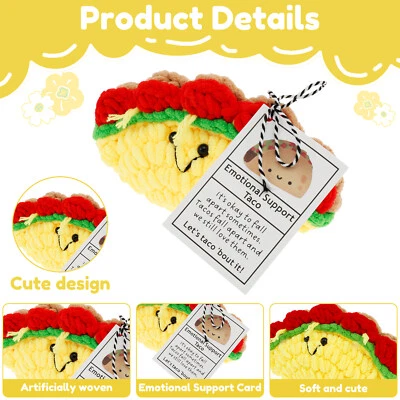 3Pcs Emotional Support Crochet Cute Crochet Emotional Plush Emotional qiiAB