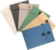 ROMISBABA Document Holder Bag Thick File Pockets 6pcs Office File Folders Paper Document Organizer for School Classroom