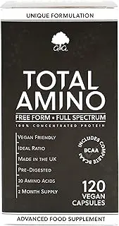Total Amino Full Spectrum, Free Form Amino Acids Including BCAA Capsules, 120-Count