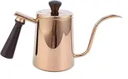 Coffee Kettle, Gooseneck Drip Kettle, Coffee Pot, Long Spout Coffee Drip Pot, Stainless Steel with Wood Handle for Pour Over, 700ml