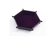 Hexagonal Velvet Dice Tray (Purple)