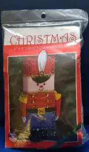 Hobby Lobby Christmas Craft Toy Soldier Sequin and Felt 2x5 Ornament Kit NIP