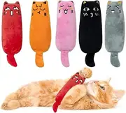 Mumoo Bear 5Pcs Bite Resistant Catnip Toy for Cats,Catnip Filled Cartoon Mice Cat Teething Chew Toy