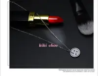 在飛比找蝦皮購物優惠-♥kiki choc♥韓劇同款*鈦鋼材質*磨砂閃亮幸運鈕釦項