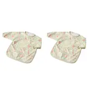 2x Jiggle & Giggle Polyester Spring Garden Smock Long-Sleeve Baby Feeding Apron