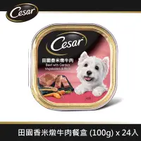 在飛比找Yahoo奇摩購物中心優惠-【Cesar西莎】風味餐盒 田園香米燉牛肉 100g*24入