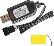 Lithium Battery Charger - 7.4V batttery Tender Charger | SM-2P/SM-3P/SM-4P 1000mAh Drone Battery Charger, Compact Lithium Charger, Fast Charging Cable for Toy, Drones, Boats and Hobby Equipment