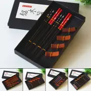 4 Pairs Japanese Wooden Chopsticks Gift Set Chopsticks Holders Handmade Sushi