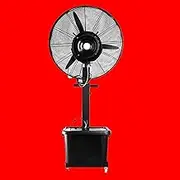 Patio Misting Fans, Outdoor Fan, Portable Industrial Floor Fan Pedestal Fan, Water Mist Cooling Spray Fan, with with 10Gallon Tank, Heavy Duty Oscillating Fan, 3 Speeds, High Velocity Cooling(Fixed,75