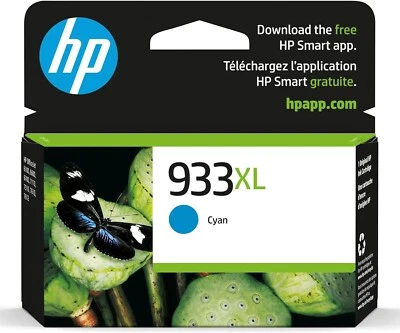 Genuine HP 933XL CN054AN140 Cyan Ink Cartridge EXP 09/2022