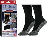 [Generic] 1 Pair of Alu Zed S Heating Socks Foot Warmers for Men Women Skiing Camping Hiking Black